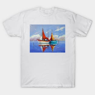 Sailboats in the sea T-Shirt